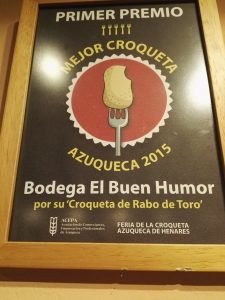 Bar Bodega en Azuqueca de Henares, Guadalajara Mejor croqueta Azuqueca 2015